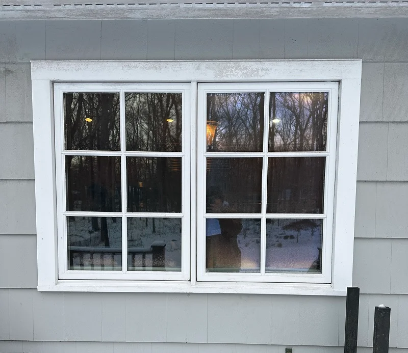 Wood double casement window to be replaced